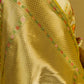 Beige Multi Resham Weaving Tissue katan Banarasi Silk Saree
