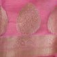 Pink Chanderi Weaving Co-ords