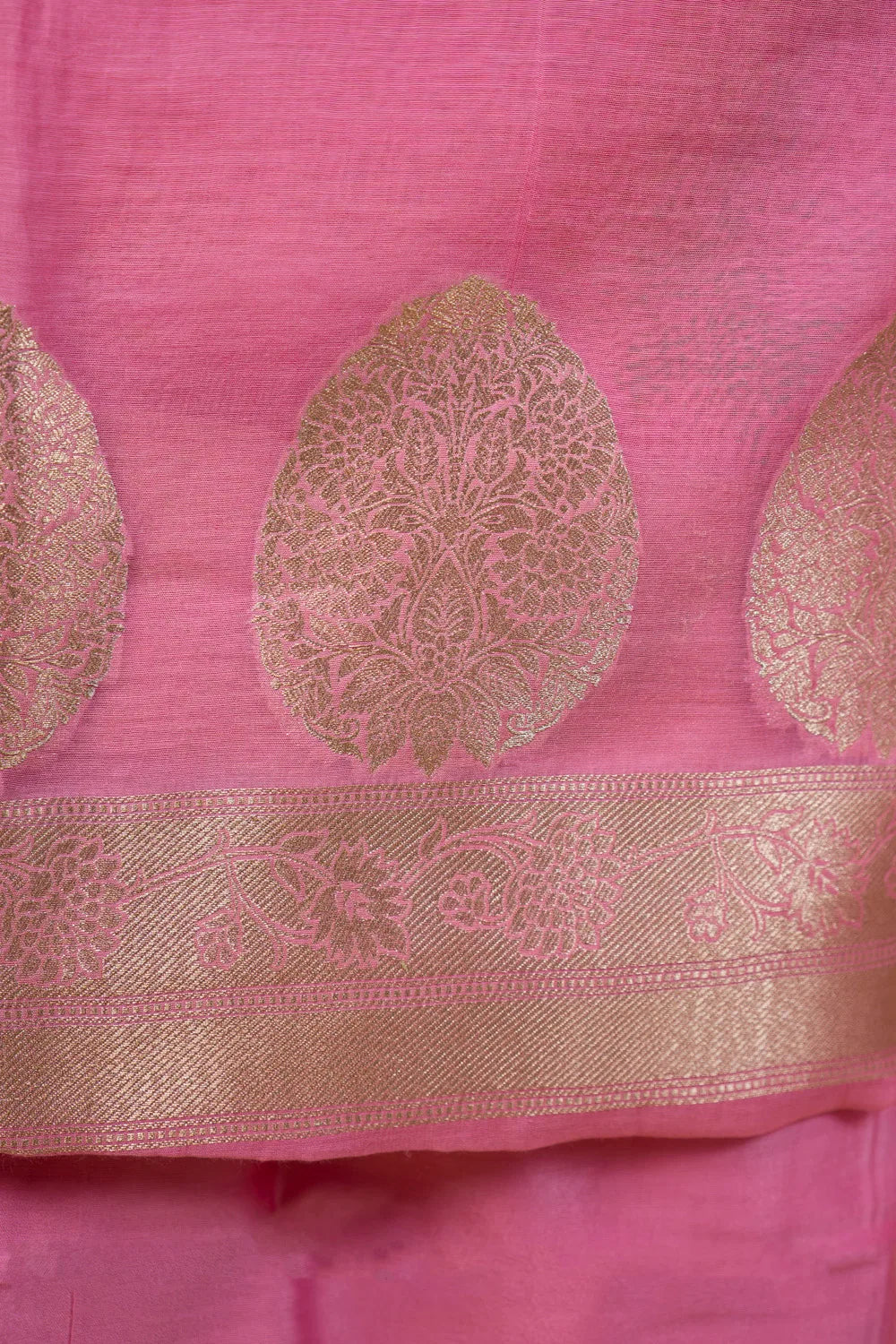 Pink Chanderi Weaving Co-ords