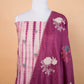 Onion Pink Shibori Dye Munga Silk Suit