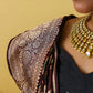 Brown Floral HandWoven Katan Banarasi Silk Saree