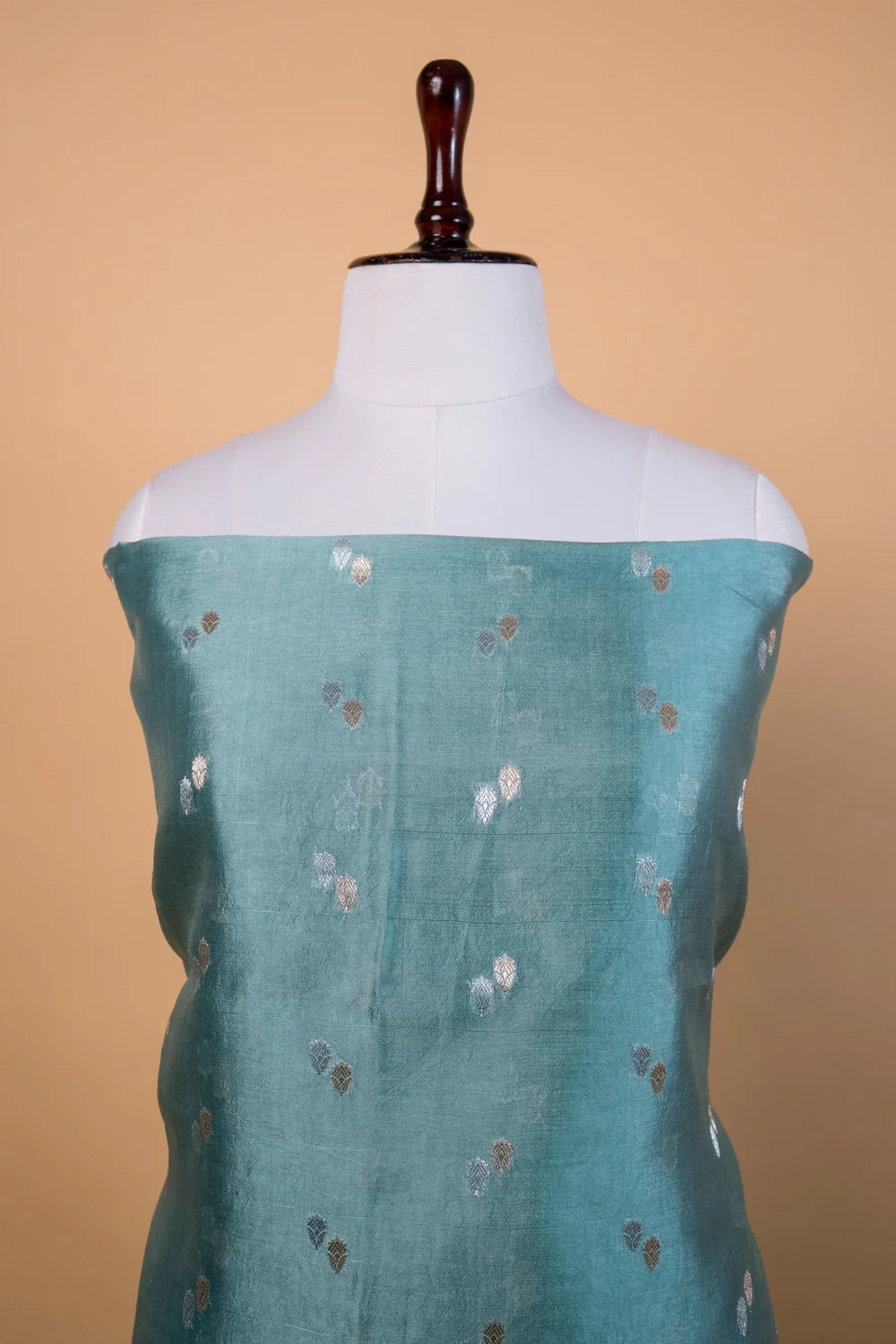 Sea Green Sona Rupa Weaving Puna Silk Suit