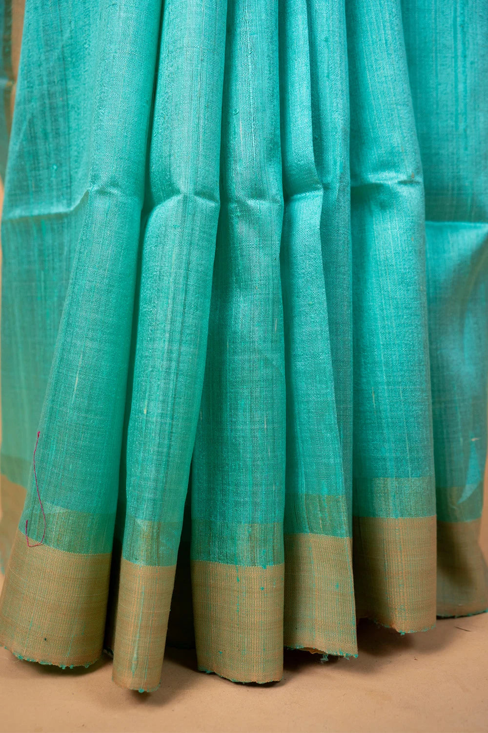 Sea Green Handloom Raw Silk Saree