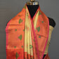 Beige Multi Color Woven Cotton Banarasi Saree