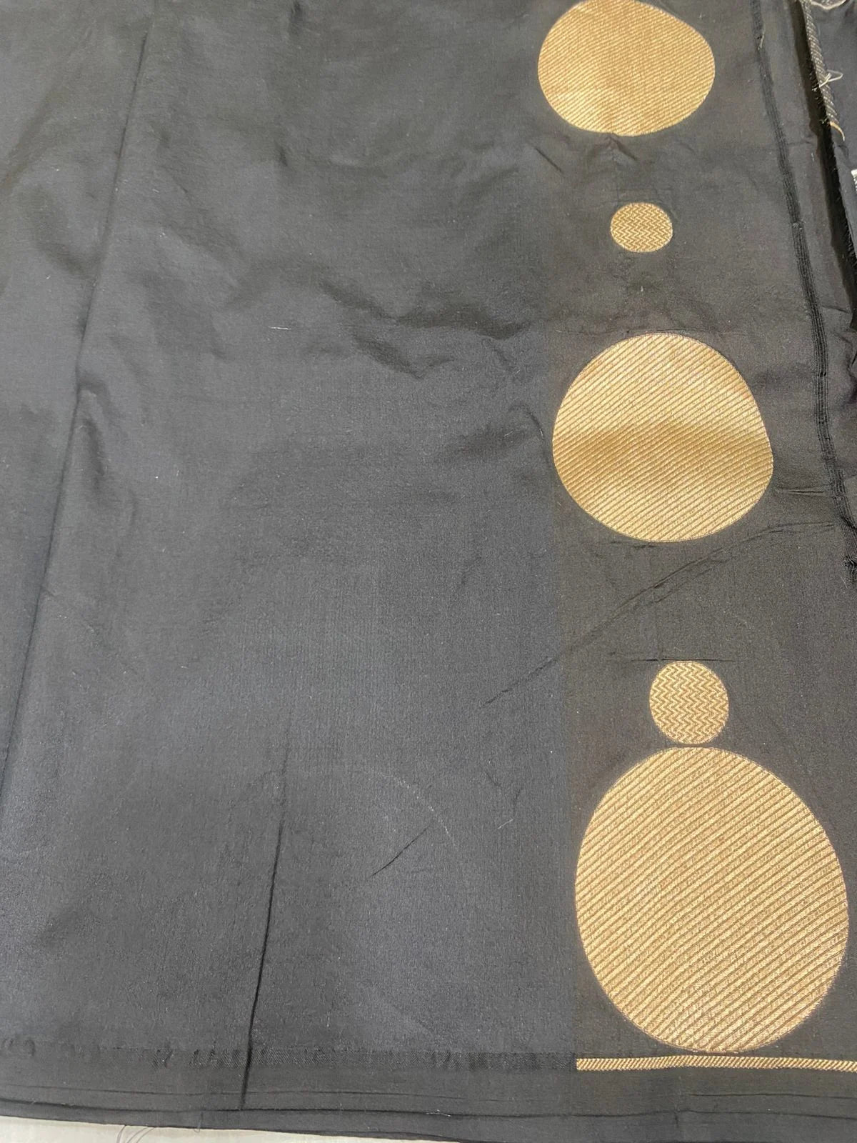 Rekhaji Inspired Black Polka Dot Katan Silk Saree