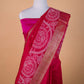 Rani Pink Resham Buti  Raw Silk Saree