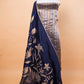 Royal Blue Applique Puna Silk Suit