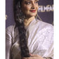 Rekhaji Inspired Silver Tissue Silk Saree