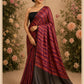 Multi Color Striped Pure Linen Saree