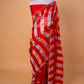 Red Sona Rupa Cocktail Saree