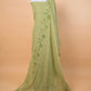 Mehndi Green Cut Work Matka Linen Suit