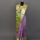 Mauve Silver and Golden Zari Weaving Chanderi Silk Saree
