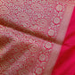 Bright Yellow Ada  Lehariya Katan Banarasi Silk Saree