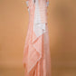 Peach Pure Linen Saree