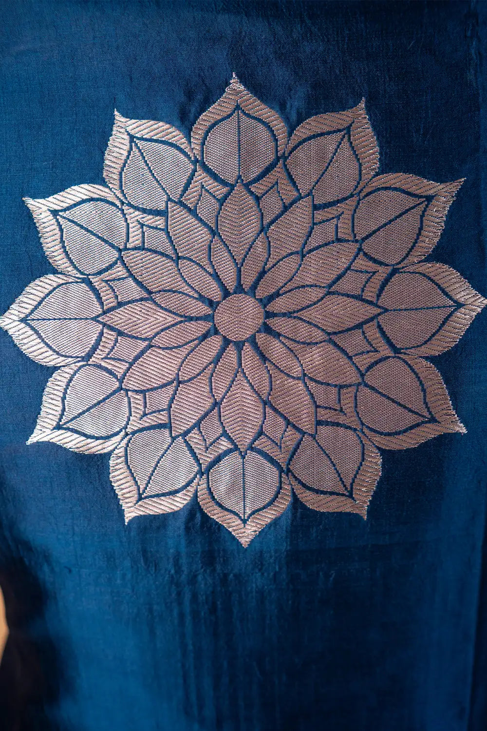 German Blue Katan Silk Weaving Co-ords