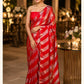 Red Sona Rupa Cocktail Saree