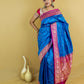 Turquoise Blue Rani Border Kadhua Katan Banarasi Silk Saree