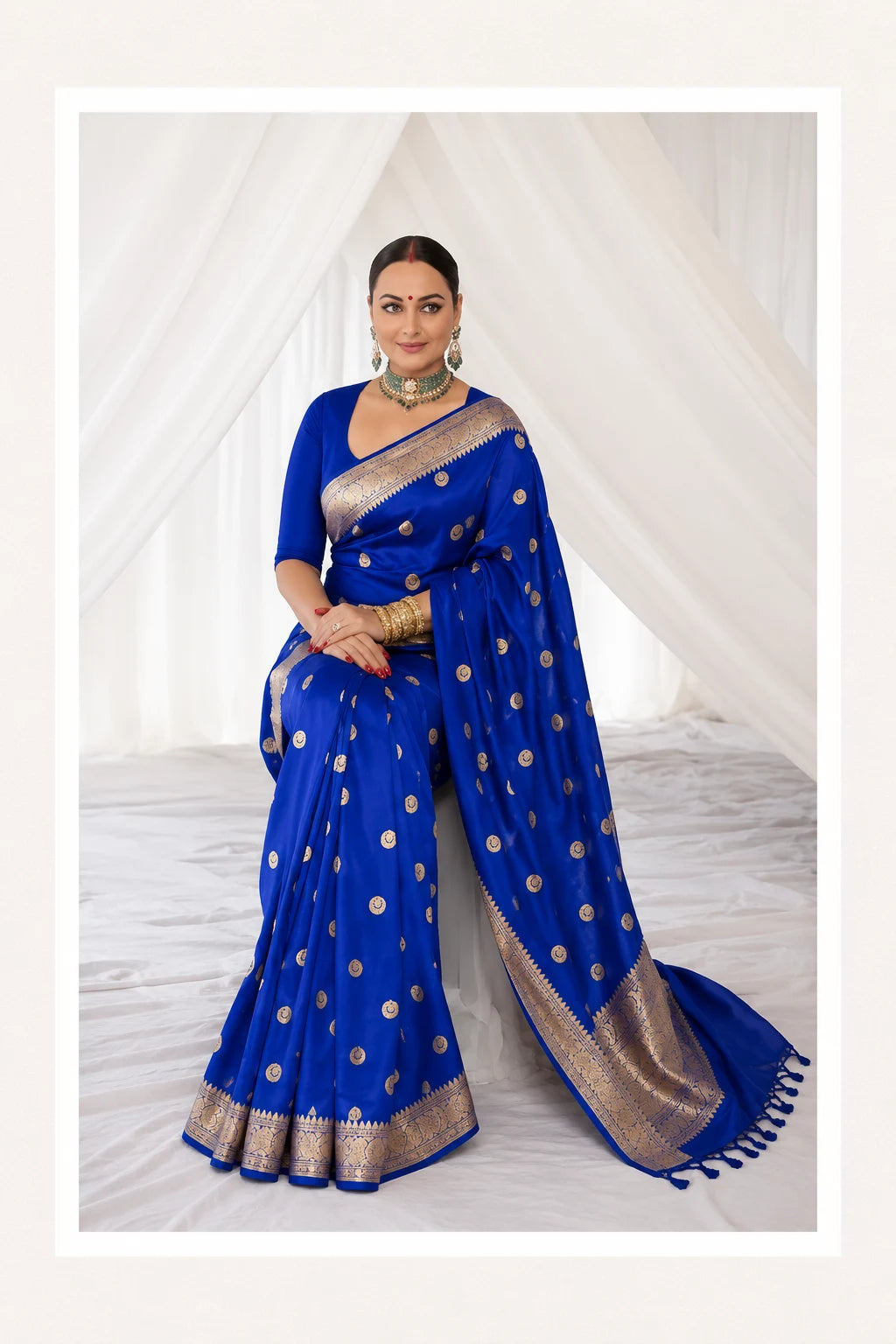 Sonakshi Sinha Chand Tara Katan Silk Saree