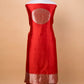 Rich Red Katan Silk Weaving Co-ords