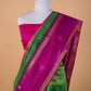 Bright Green Zari Buta Raw Silk Saree