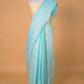 Firozi Blue  Pure Linen Saree