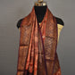 Peach Red Printed Chanderi Banarasi Silk
