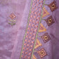 Lavender  Embroidered Tussar Silk Suit