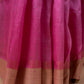 Baby Pink Handloom Raw Silk Saree