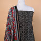 Black Cotton Printed Suit