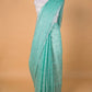 Sea Green Pure Linen Saree