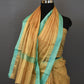 Water Gold Sea Green Patta Border Tissue Banarasi Silk Saree