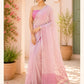 Peach  Pure Linen Saree