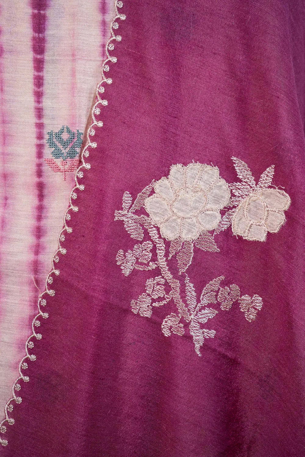 Onion Pink Shibori Dye Munga Silk Suit
