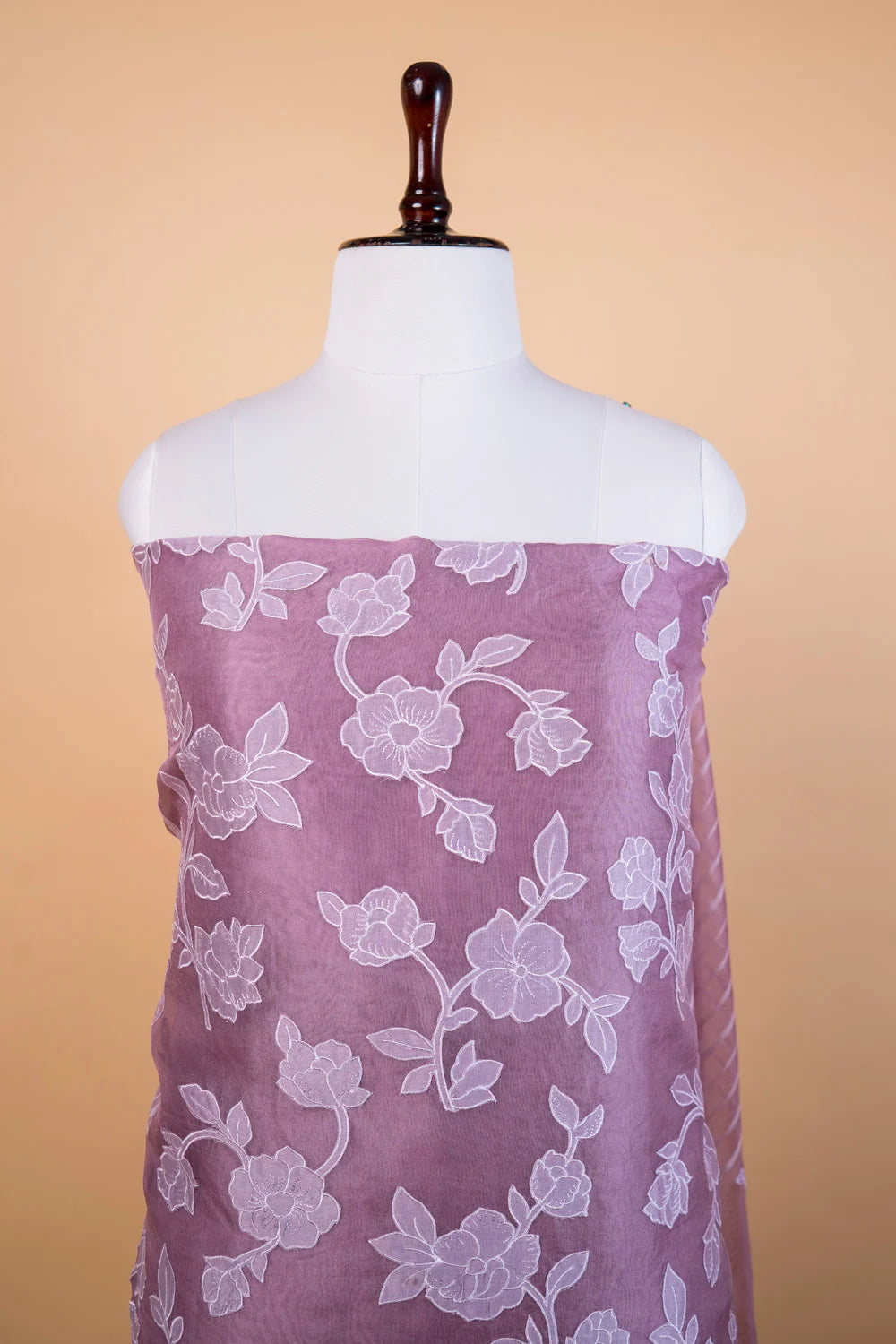 Lavender Applique Organza Suit