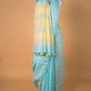 Firozi Blue  Pure Linen Saree