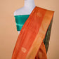 Orange Zari Buta Raw Silk Saree