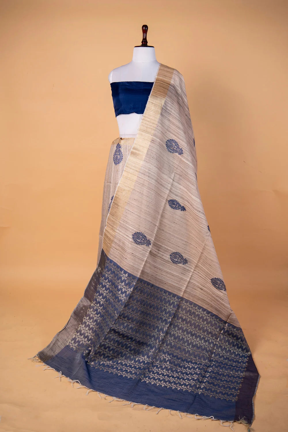 Tussar Resham Buta Raw Silk Saree