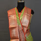 Pista Green Floral Zari Weaving Chanderi Silk Saree
