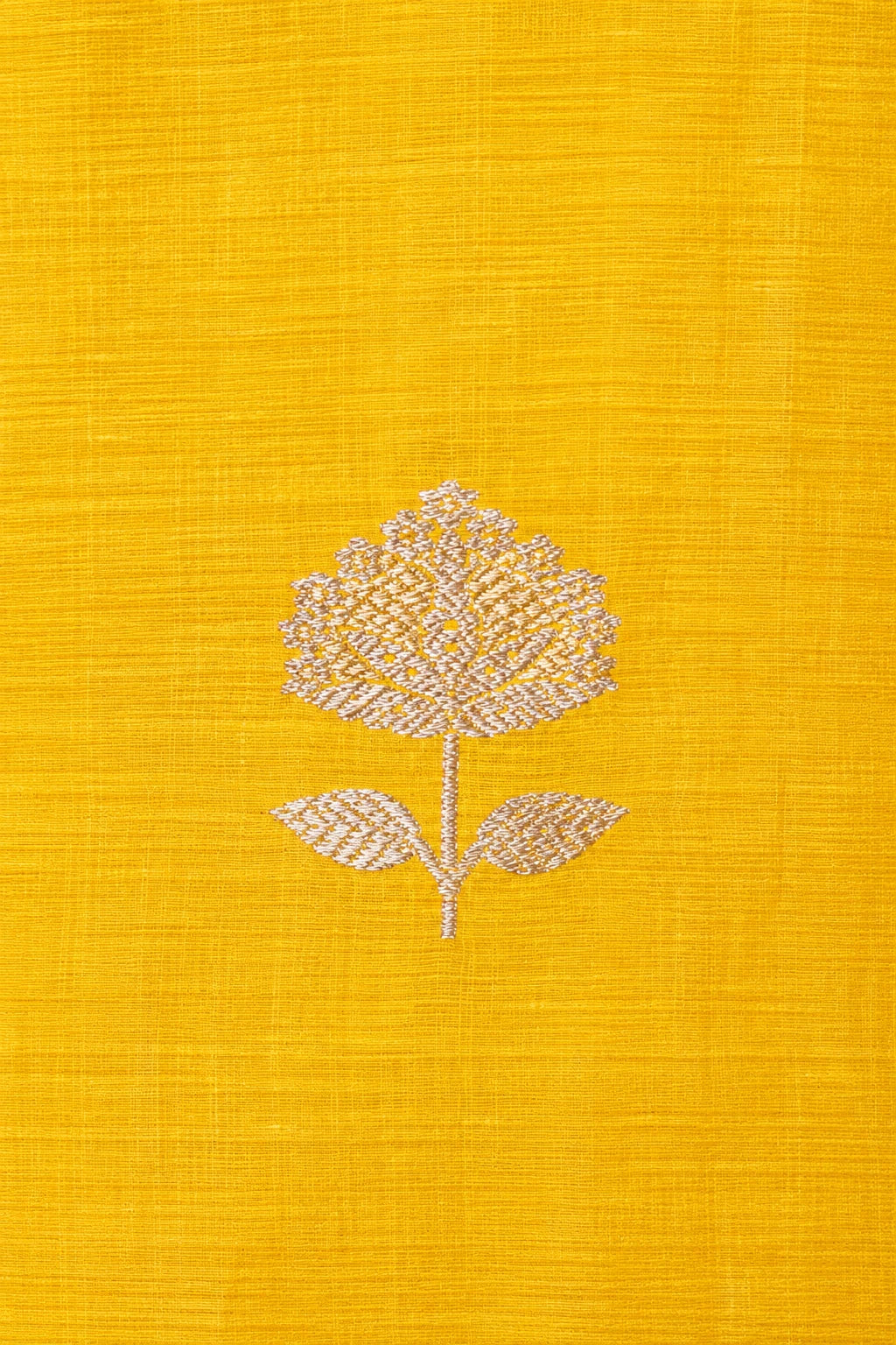 Yellow Linen Silk Weaving Co-ord Set