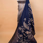 Royal Blue Applique Puna Silk Suit