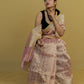 Golden Metallic Pink Tissue Banarasi Silk Saree