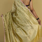 Metallic Green Tissue Banarasi Silk Saree