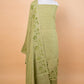 Mehndi Green Cut Work Matka Linen Suit