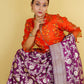 Plum Handwoven Katan Banarasi Silk Saree