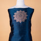 German Blue Katan Silk Weaving Co-ords