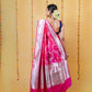 Crimson Pink Rupa Zari Katan Banarasi Silk Saree