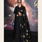 Rekhaji Inspired Black Polka Dot Katan Silk Saree