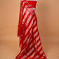 Red Sona Rupa Cocktail Saree