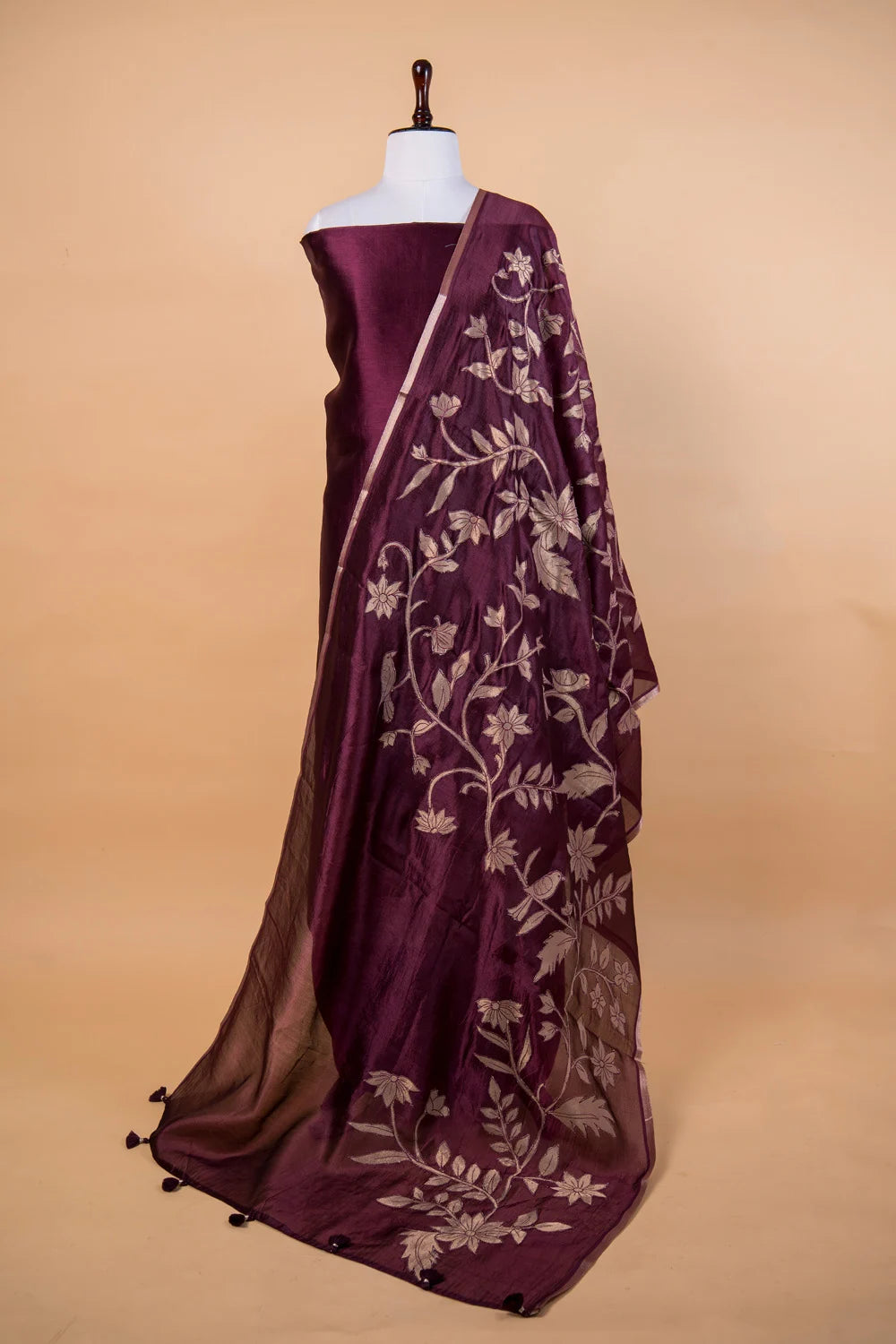 Wine Puna Silk Suit