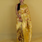 Beige Multi Resham Weaving Tissue katan Banarasi Silk Saree